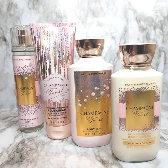 Bath and Body Works Champagne Toast Gift SET Full Size 4 Pc‎ NEW - Picture 9 of 9
